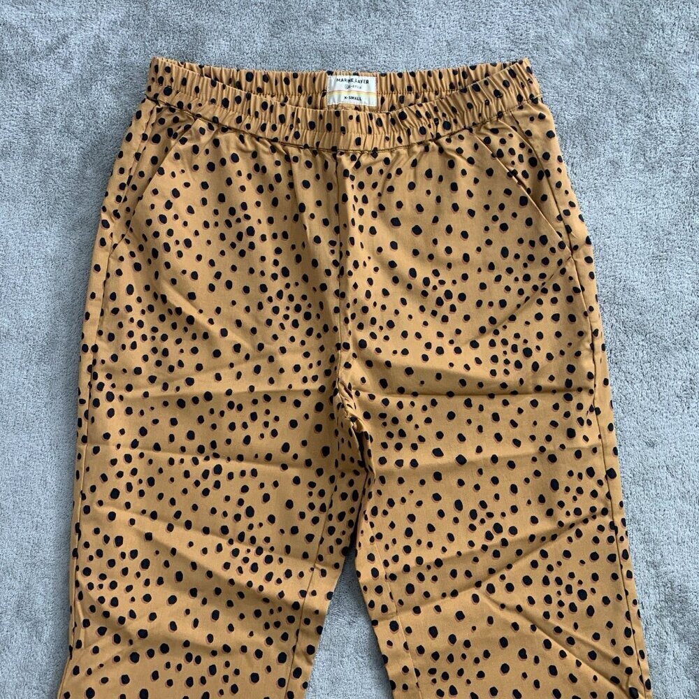 Marine Layer Allison Pants Womens Size XS Cheetah Print Casual Elastic Waist - Picture 8 of 13
